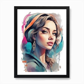 Girl In A Hat Art Print