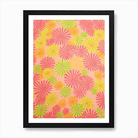Umbrella Tree Floral Print Warm Tones 2 Flower Art Print