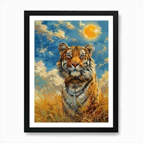 Tiger In The Grass 1 Art Print