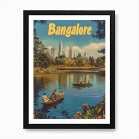 Aihrgdesign A Retro Travel Poster For Bangalore 5 Art Print