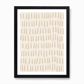 Neutral Abstract Lines Art Print