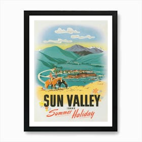 Sun Valley Summer Holiday Vintage Travel Poster Art Print