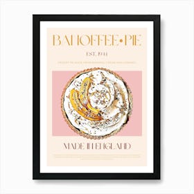 Banoffee Pie Mid Century Art Print