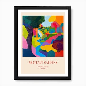 Colourful Gardens Stourhead Gardens United Kingdom 2 Red Poster Art Print