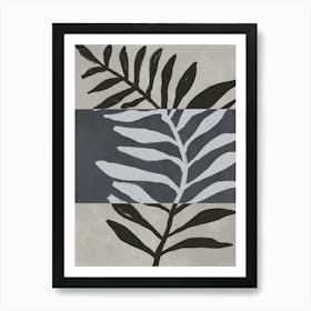 Black Botanic No 2 Art Print