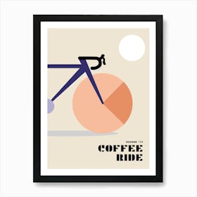 Coffee Ride I - Purple Art Print