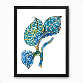 Orchid Leaves Art Print