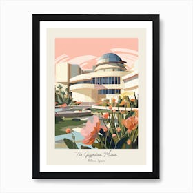 The Guggenheim Museum   Bilbao, Spain   Cute Botanical Illustration Travel 0 Poster Art Print