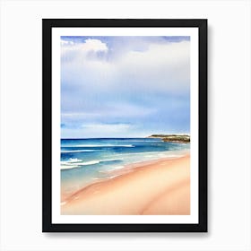 Portsea Back Beach, Australia Watercolour Art Print