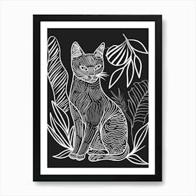 Thai Cat Minimalist Illustration 2 Art Print