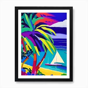 Panglao Island Philippines Colourful Painting Tropical Destination Art Print