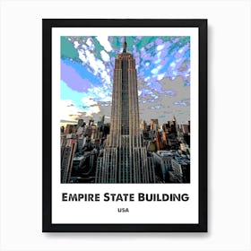 Empire State Building, New York, Landmark, Art, Wall Print Art Print