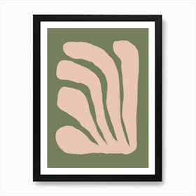 Pink And Green Art Print