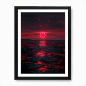 Sunset Over The Ocean 3 Art Print