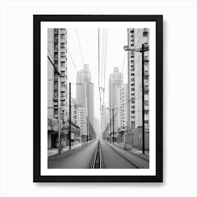 Busan, South Korea, Black And White Old Photo 3 Art Print