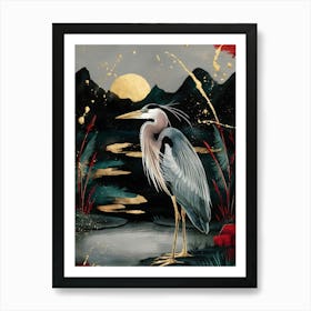 Blue Heron Art Print