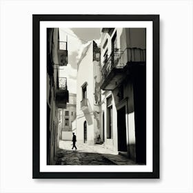 Athens, Greece, Mediterranean Black And White Photography Analogue 2 Art Print