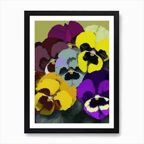 Pansies Pop Art Andy Warhol Style 3 Art Print