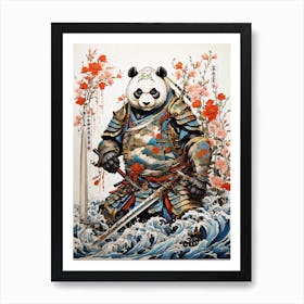 Panda With A Sword Art Print