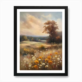 Vintage Oil Painting, Farmhouse Wall Decorations, Vintage Landscape, Vintage Landscape Oil Painting.12 Art Print