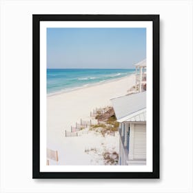 Summer Beach House on Film Art Print