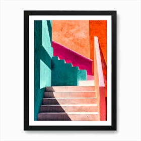 Colorful Stairs Art Print