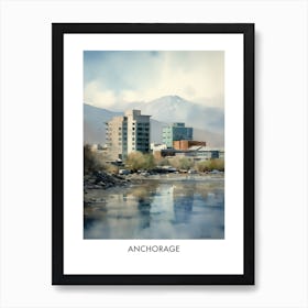 Anchorage Watercolor 2 Travel Poster Art Print