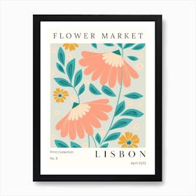 Flower Market Lisbon Art Print