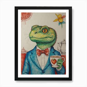 Lizard In A Suit Poster