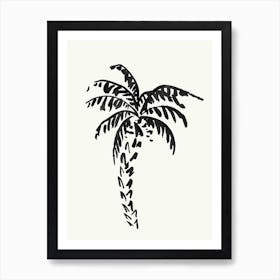 Black Palm Tree 2 Art Print