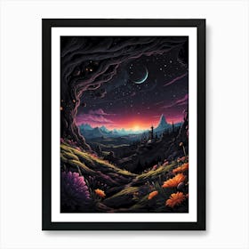 Night Landscape 1 Art Print