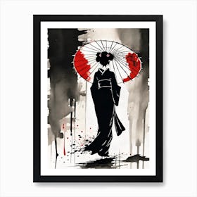 Geisha Girl Art Print