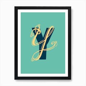 Letter Y Typographic Art Print