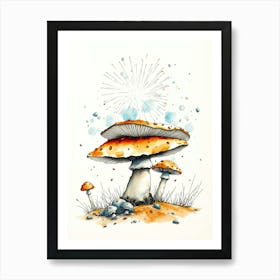 Mushroom Painting 5 Art Print