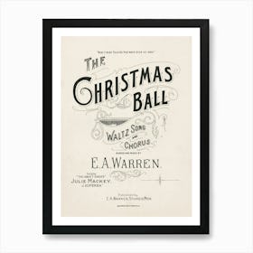 Vintage Christmas Ball Art Print