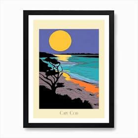 Poster Of Minimal Design Style Of Cape Cod Massachusetts, Usa 4 Art Print