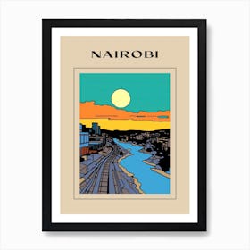 Minimal Design Style Of Nairobi, Kenya 4 Poster Art Print