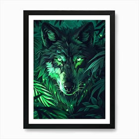 Wolf In The Jungle 14 Art Print