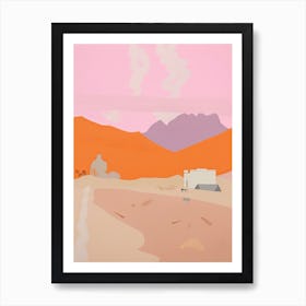 Syrian Desert   Middle East, Contemporary Abstract Illustration 2 Art Print