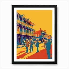 New Orleans Jazz National Historic Park Retro Pop Art 3 Art Print