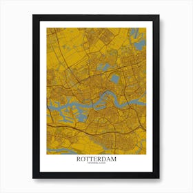 Rotterdam Yellow Blue Art Print