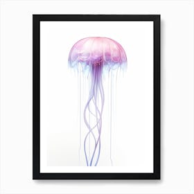 Turritopsis Dohrnii Importal Jellyfish Watercolour 7 Art Print