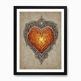 Celtic Heart 2 Art Print