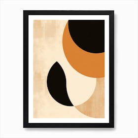 Beige Bauhaus Circles Art Print