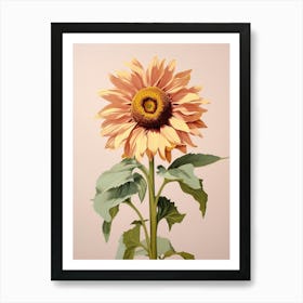 Floral Illustration Sunflower 3 Art Print