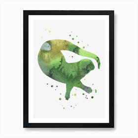 Watercolor Otter Art Print