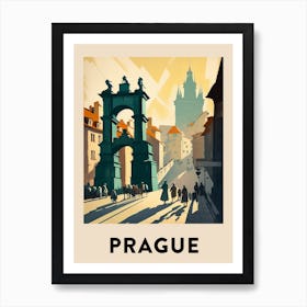 Prague 3 Vintage Travel Poster Art Print