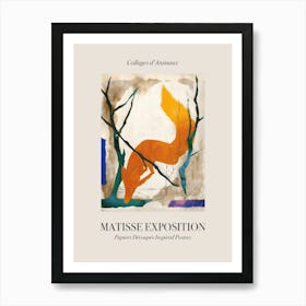 Fox 3 Matisse Inspired Exposition Animals Poster Art Print