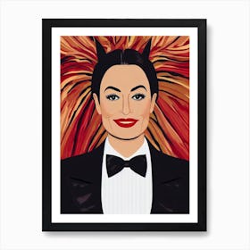 Joan Crawford Illustration Movies Art Print