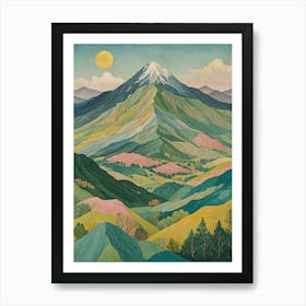 Volcano Sunset no2 Art Print